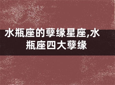 水瓶座的孽缘星座,水瓶座四大孽缘