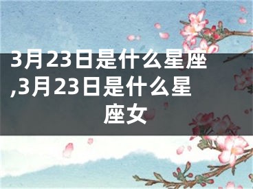 3月23日是什么星座,3月23日是什么星座女