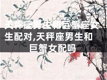 天秤座男生和巨蟹座女生配对,天秤座男生和巨蟹女配吗