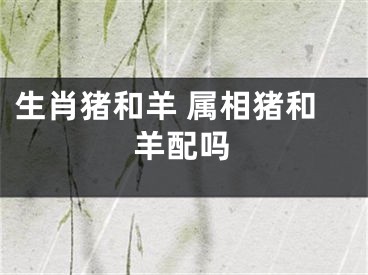 生肖猪和羊 属相猪和羊配吗