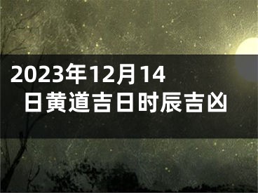 2023年12月14日黄道吉日时辰吉凶