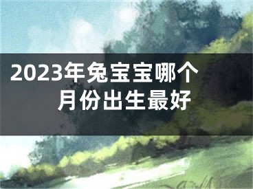 2023年兔宝宝哪个月份出生最好
