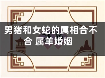 男猪和女蛇的属相合不合 属羊婚姻