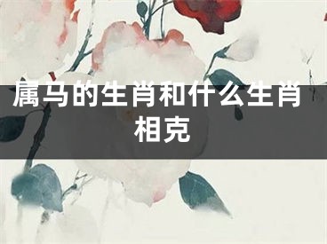 属马的生肖和什么生肖相克