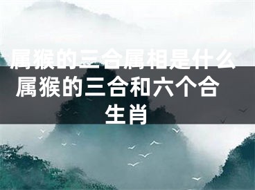 属猴的三合属相是什么 属猴的三合和六个合生肖