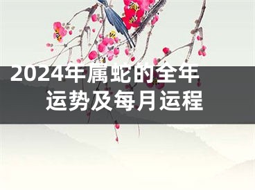 2024年属蛇的全年运势及每月运程