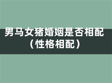 男马女猪婚姻是否相配（性格相配）