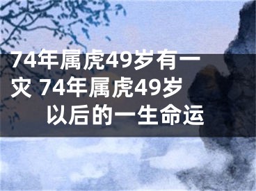 74年属虎49岁有一灾 74年属虎49岁以后的一生命运