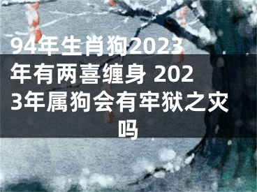 94年生肖狗2023年有两喜缠身 2023年属狗会有牢狱之灾吗