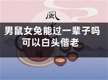 男鼠女兔能过一辈子吗 可以白头偕老