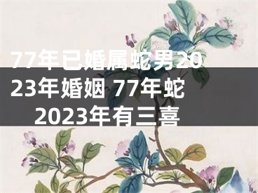 77年已婚属蛇男2023年婚姻 77年蛇2023年有三喜
