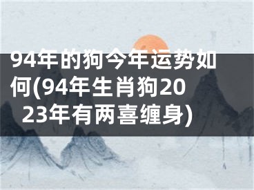 94年的狗今年运势如何(94年生肖狗2023年有两喜缠身)