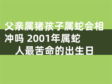 父亲属猪孩子属蛇会相冲吗 2001年属蛇人最苦命的出生日