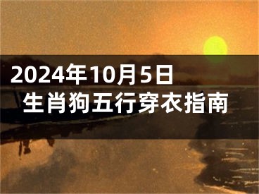 2024年10月5日生肖狗五行穿衣指南