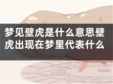 梦见壁虎是什么意思壁虎出现在梦里代表什么