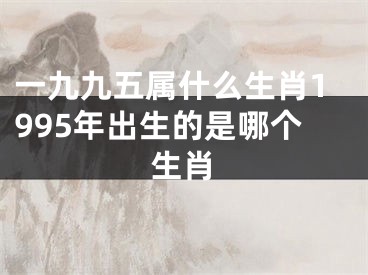 一九九五属什么生肖1995年出生的是哪个生肖