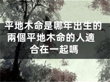 平地木命是哪年出生的 兩個平地木命的人適合在一起嗎