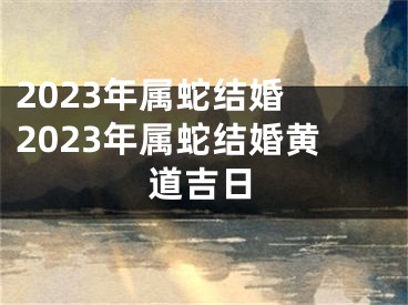 2023年属蛇结婚 2023年属蛇结婚黄道吉日