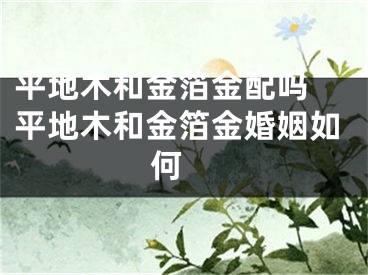 平地木和金箔金配吗 平地木和金箔金婚姻如何 