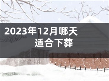2023年12月哪天适合下葬