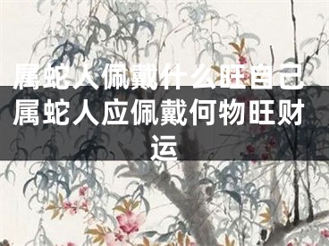 属蛇人佩戴什么旺自己属蛇人应佩戴何物旺财运