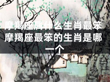 摩羯座属什么生肖最笨摩羯座最笨的生肖是哪一个