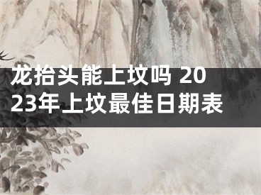 龙抬头能上坟吗 2023年上坟最佳日期表