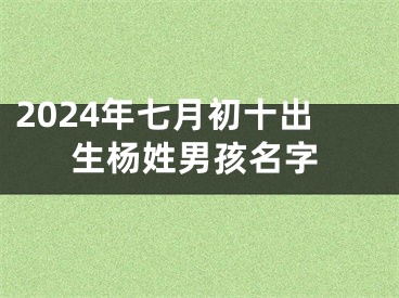 2024年七月初十出生杨姓男孩名字