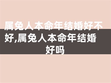 属兔人本命年结婚好不好,属兔人本命年结婚好吗