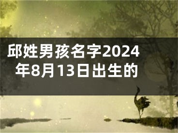 邱姓男孩名字2024年8月13日出生的