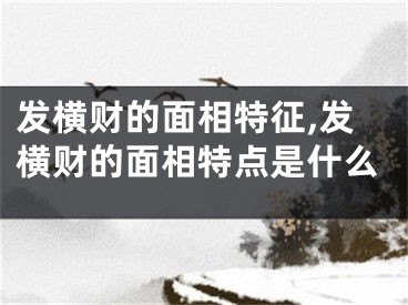 发横财的面相特征,发横财的面相特点是什么