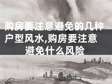 购房要注意避免的几种户型风水,购房要注意避免什么风险