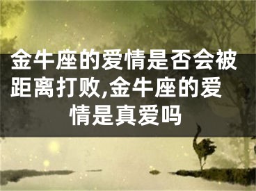 金牛座的爱情是否会被距离打败,金牛座的爱情是真爱吗