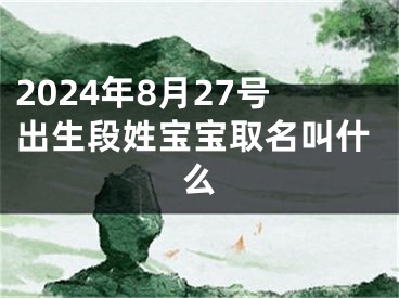 2024年8月27号出生段姓宝宝取名叫什么