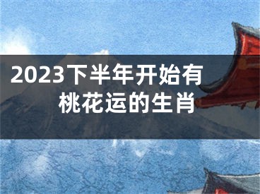 2023下半年开始有桃花运的生肖