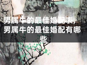 男属牛的最佳婚配表,男属牛的最佳婚配有哪些