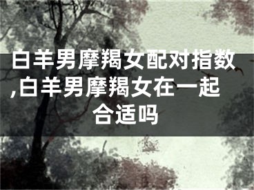 白羊男摩羯女配对指数,白羊男摩羯女在一起合适吗