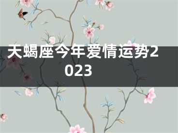 天蝎座今年爱情运势2023