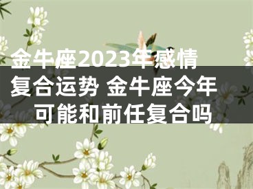 金牛座2023年感情复合运势 金牛座今年可能和前任复合吗