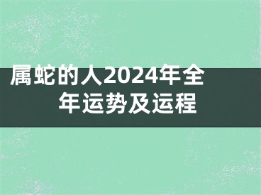 属蛇的人2024年全年运势及运程