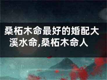 桑柘木命最好的婚配大溪水命,桑柘木命人