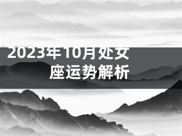 2023年10月处女座运势解析