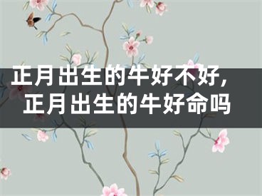 正月出生的牛好不好,正月出生的牛好命吗