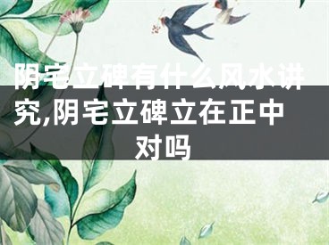 阴宅立碑有什么风水讲究,阴宅立碑立在正中对吗