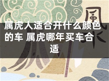 属虎人适合开什么颜色的车 属虎哪年买车合适