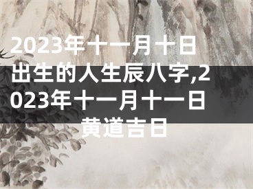 2023年十一月十日出生的人生辰八字,2023年十一月十一日黄道吉日