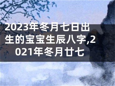 2023年冬月七日出生的宝宝生辰八字,2021年冬月廿七