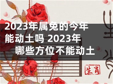 2023年属兔的今年能动土吗 2023年哪些方位不能动土