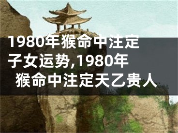 1980年猴命中注定子女运势,1980年猴命中注定天乙贵人