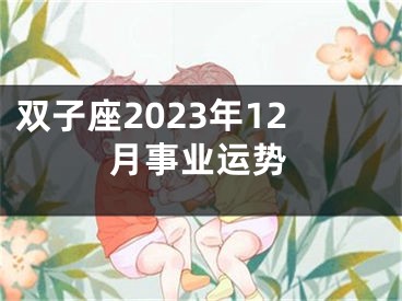 双子座2023年12月事业运势
